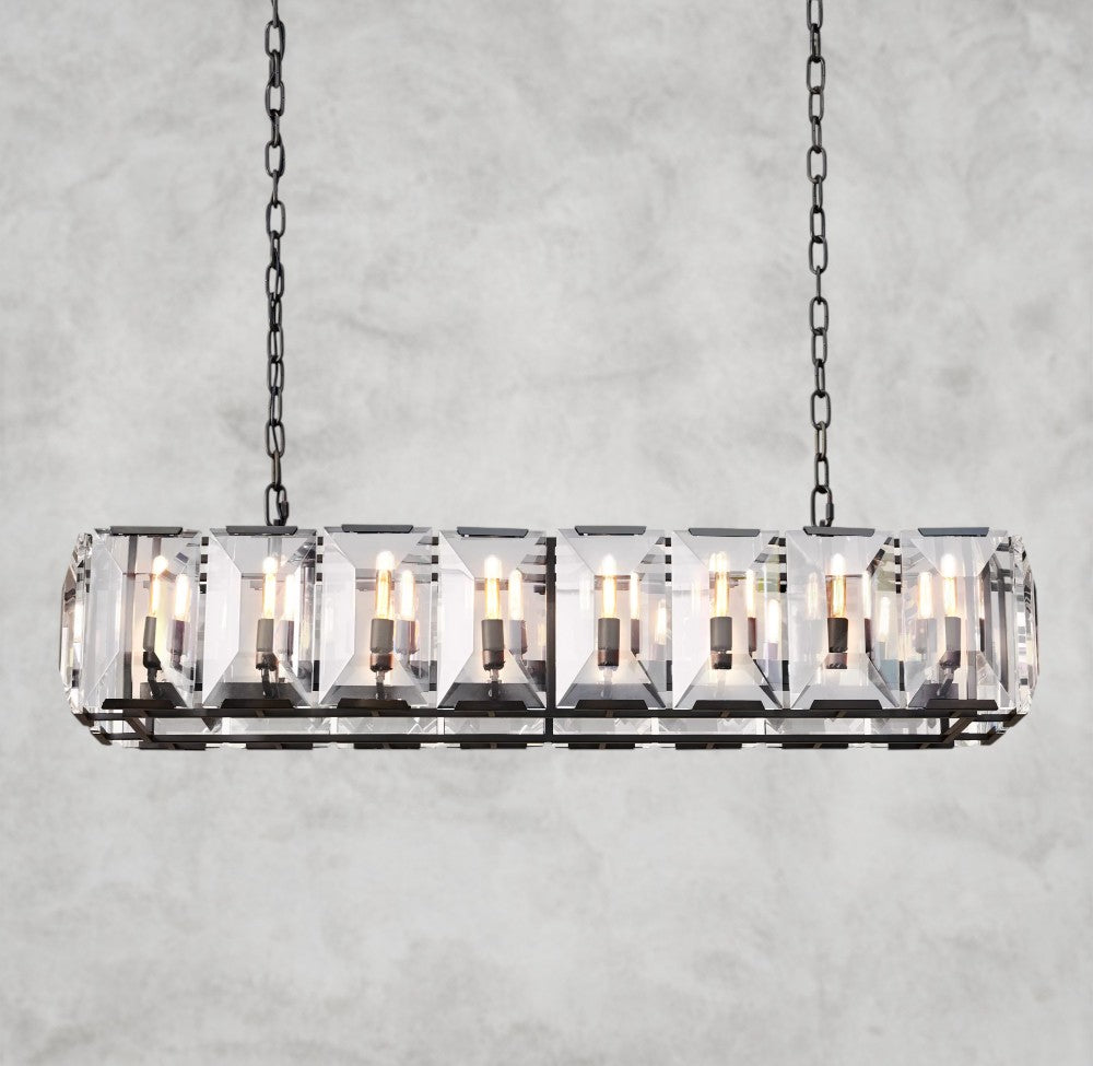 Harlow Crystal Rectangular Chandelier 42", 54", 62", 74"